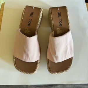 Me Too Women's Light Pink Espadrille Slides